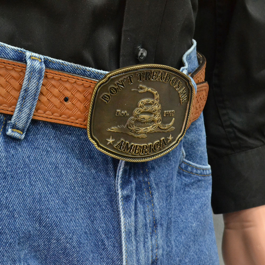 American Gadsden Don't Tread on Me Heritage Attitude Buckle