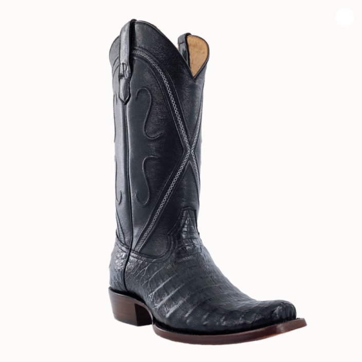 Men’s Caiman Belly Narrow Square Corded Stitch 13″