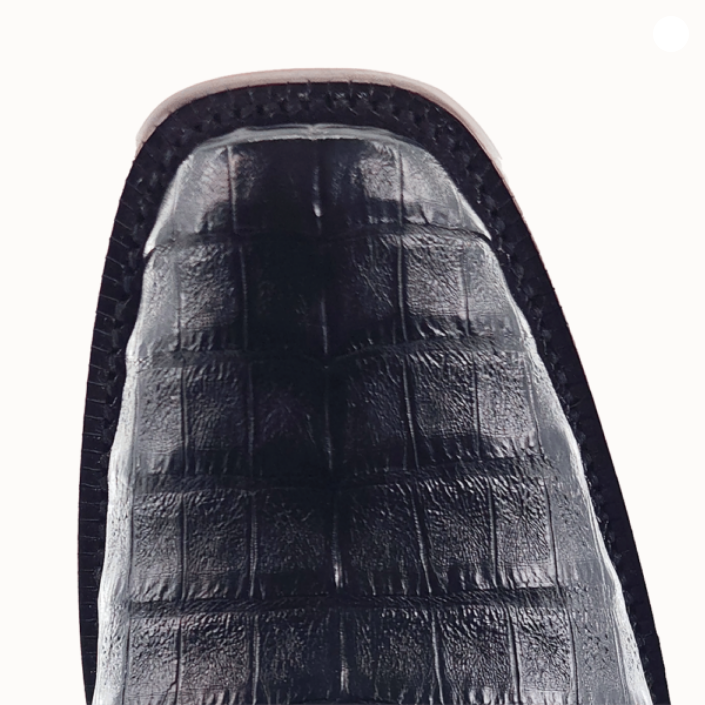 Men’s Caiman Belly Narrow Square Corded Stitch 13″