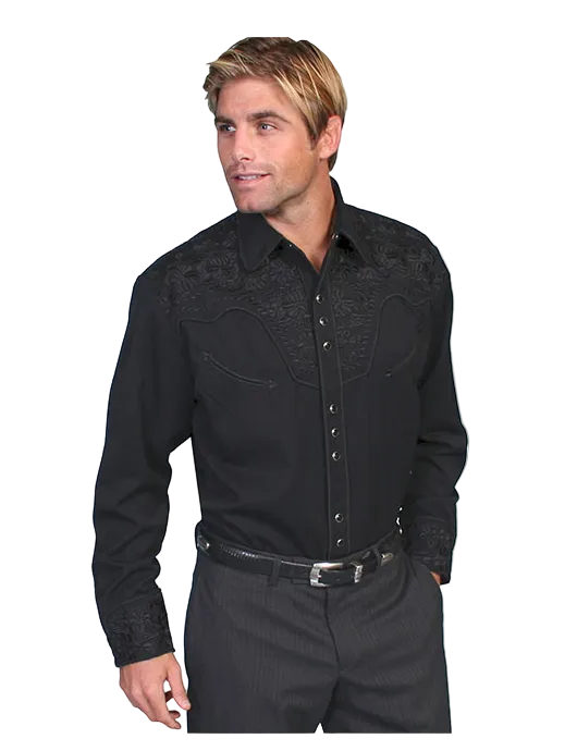 Men's Floral Tooled Shirt