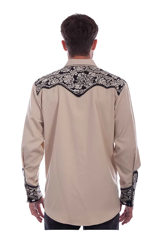 Men's Floral Tooled Shirt