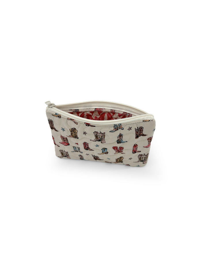 Ida Mae Small Quilted Makeup Bag