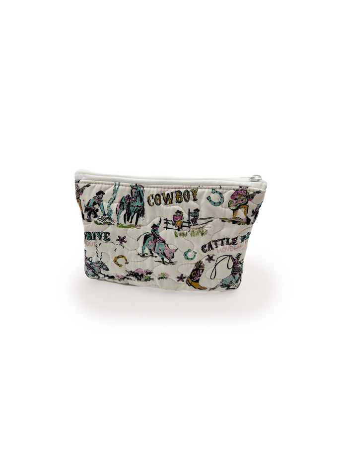 Ida Mae Small Quilted Makeup Bag