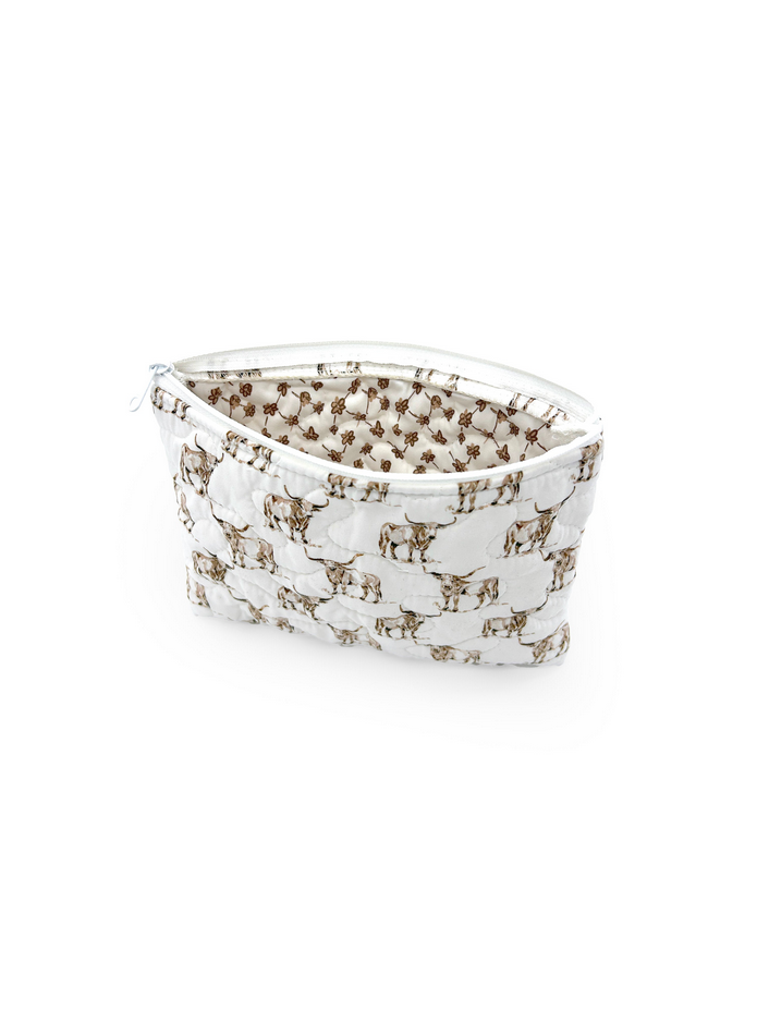 Ida Mae Small Quilted Makeup Bag