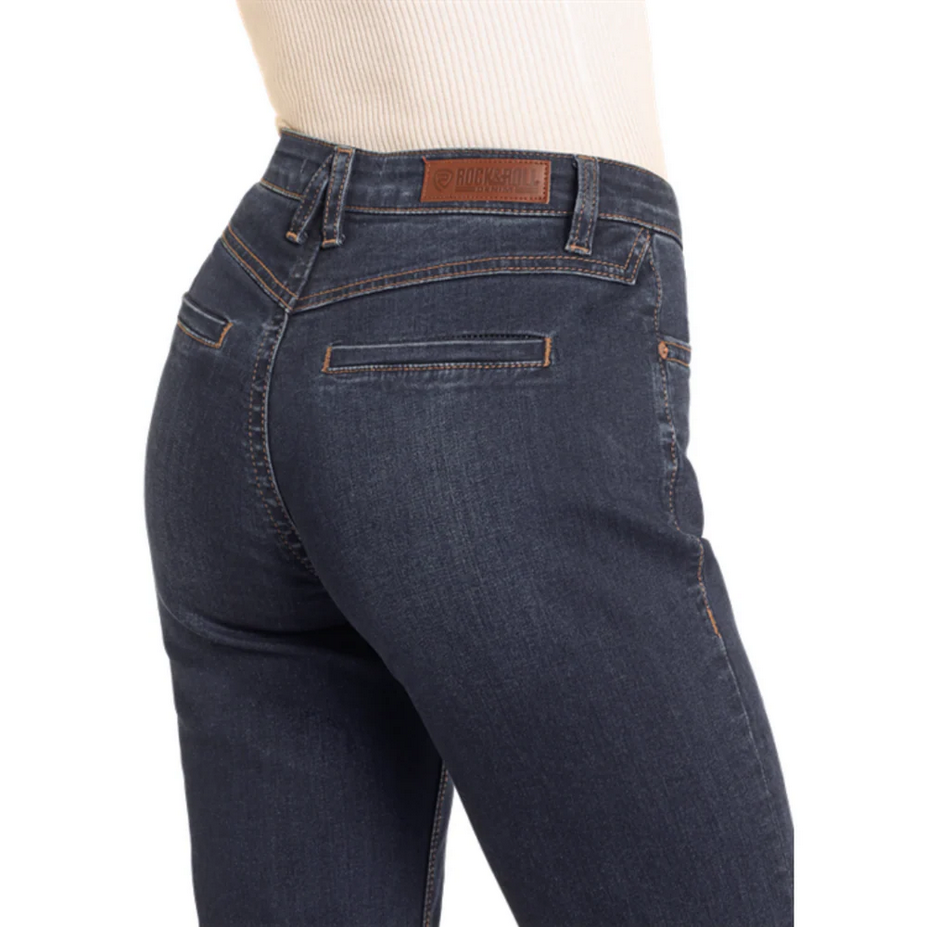 Ladies' Rock & Roll Denim Welt Pocket High Rise Trouser Jeans