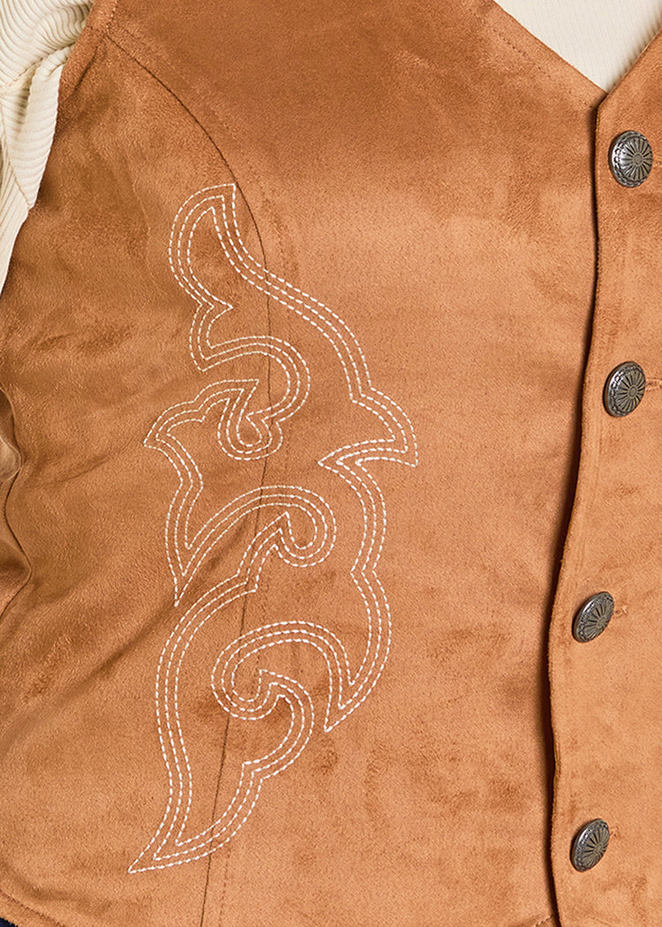 Boot Stitch Microsuede Vest
