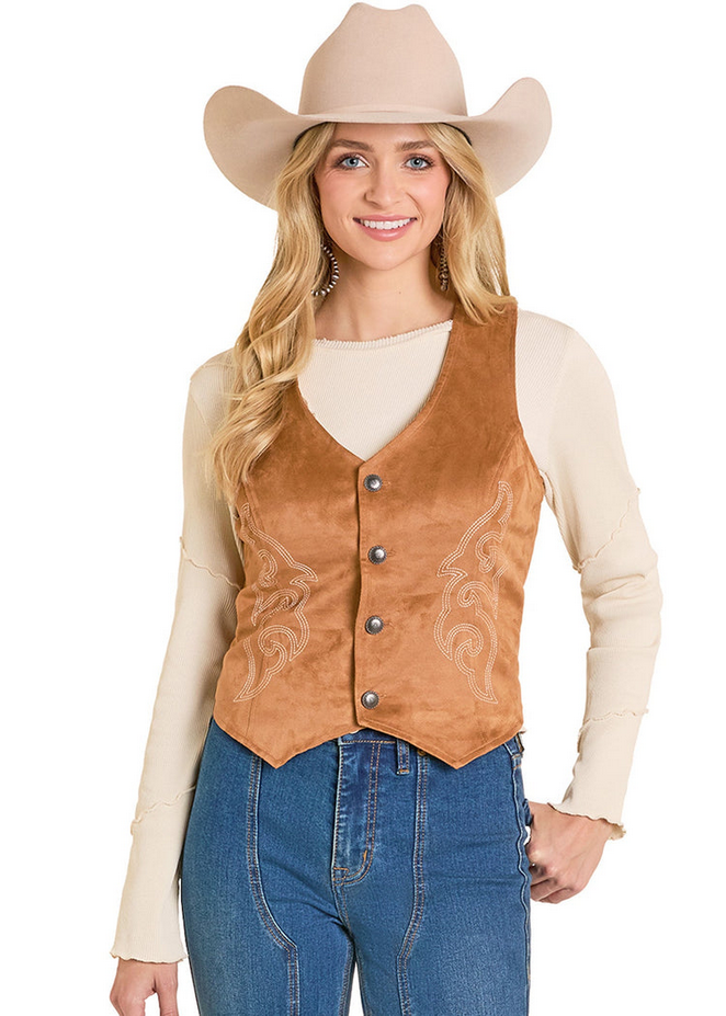Boot Stitch Microsuede Vest