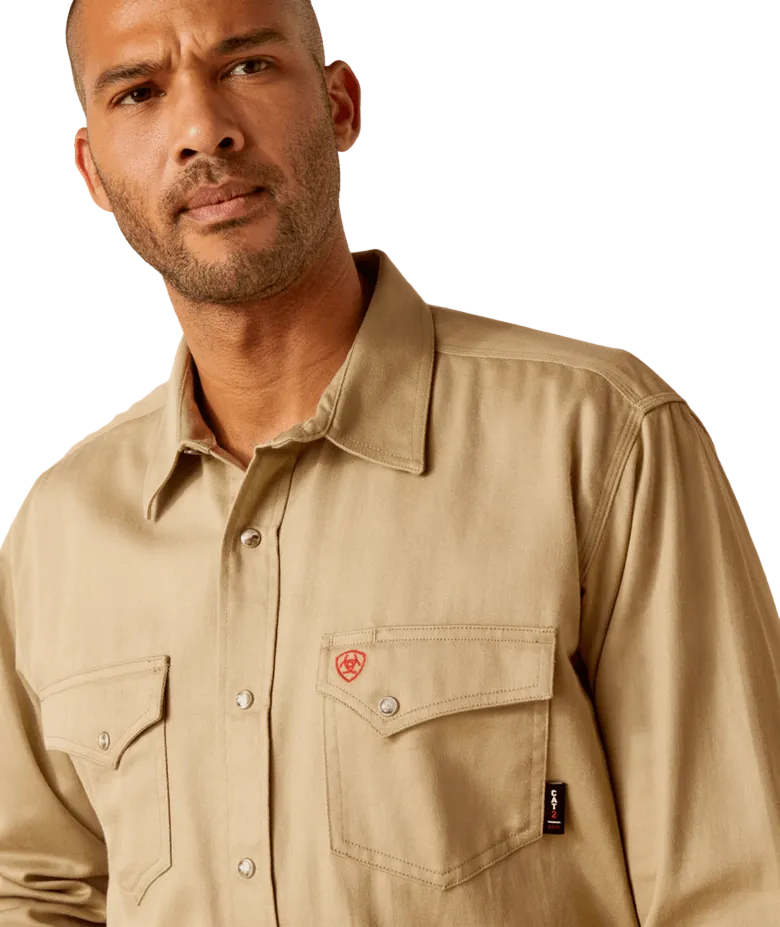 FR Solid Classic Fit Snap Work Shirt