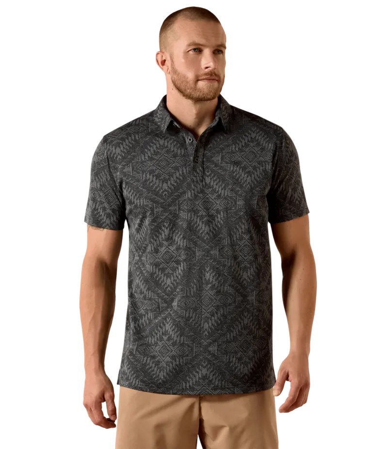 Jacquard Printed Fitted Polo