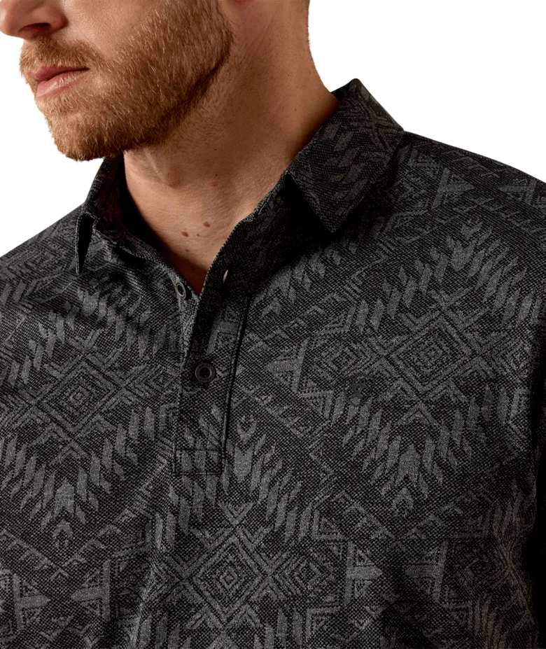 Jacquard Printed Fitted Polo