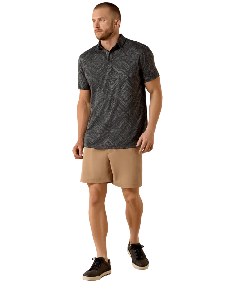 Jacquard Printed Fitted Polo
