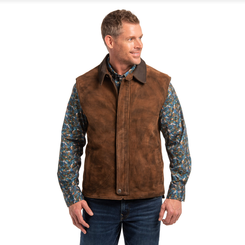 Memphis Goat Nubuck & Wool Lightweight Reversible Vest