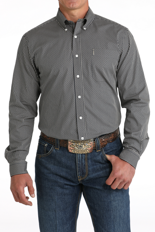 Men's Geometric Button-Down Western Shirt