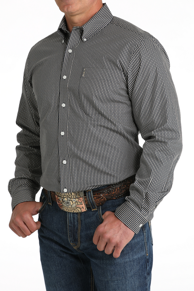 Men's Geometric Button-Down Western Shirt