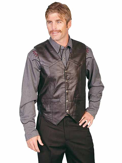 Leather Snap Vest