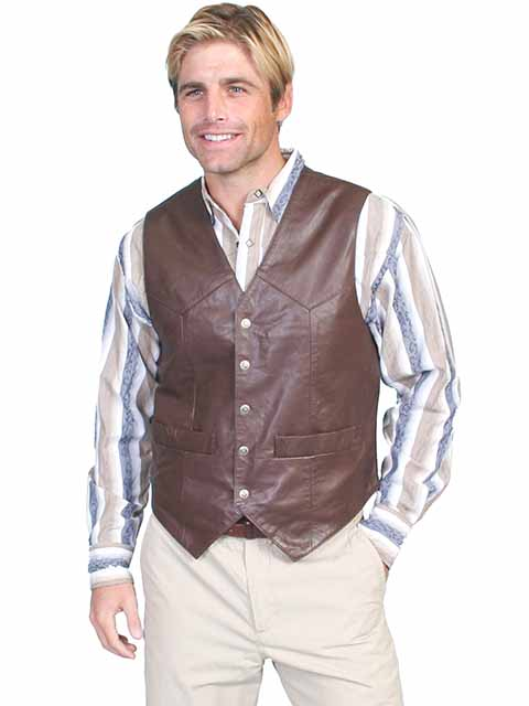 Leather Snap Vest
