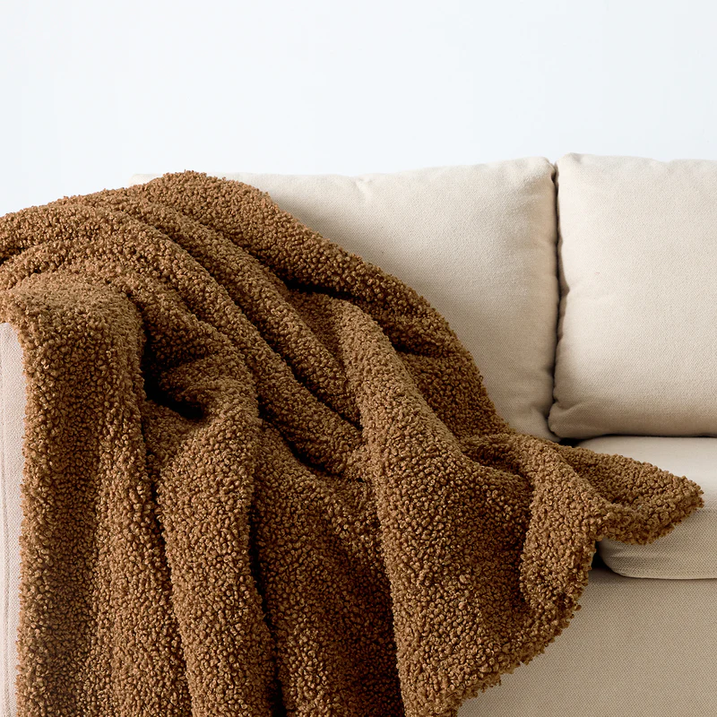Teddy Throw Blanket - Umber