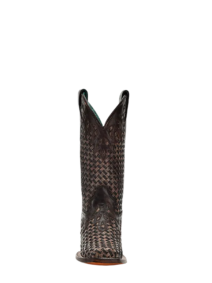 A4526 Women’s Chocolate Glitter Woven Overlay Boot