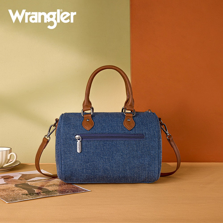 Wrangler Western Rhinestone Denim Boston Bag/Crossbody