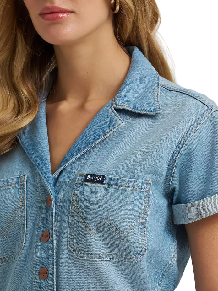 Wrangler Retro® Punchy Denim Snap Romper