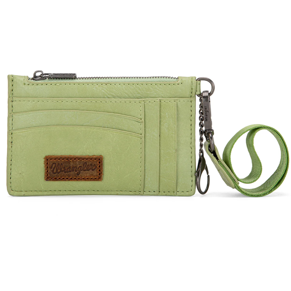 Wrangler Light Green Key Chain Wristlet Card Wallet