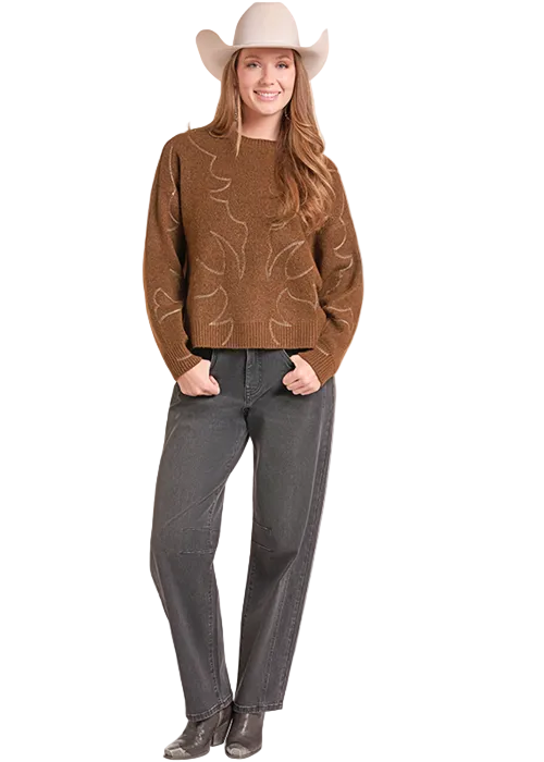 Rust Bootstitch Sweater