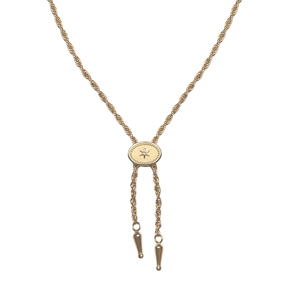 Annley Bolo Tie Necklace Gold