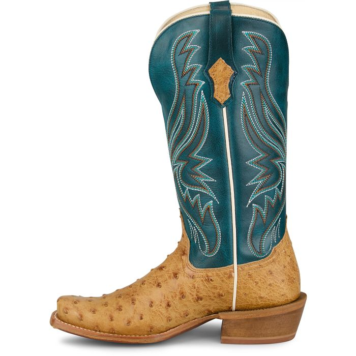 Zaire 13" Full Quill Ostrich Boot - Tan