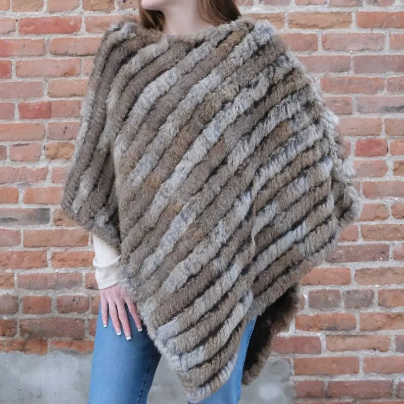 Knitted Rabbit Poncho
