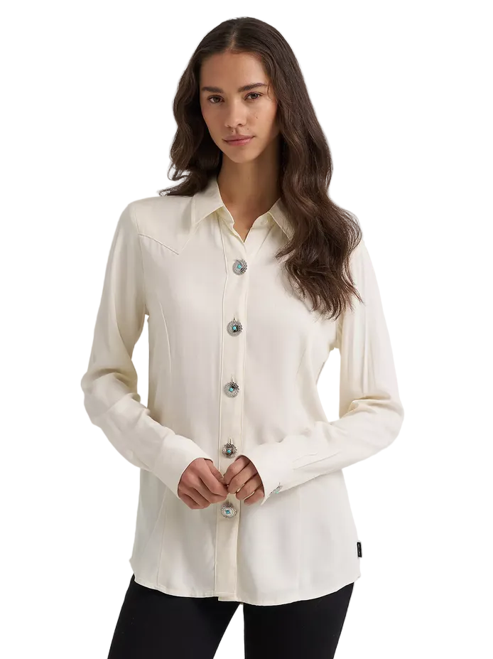 Punchy Western Button Shirt White