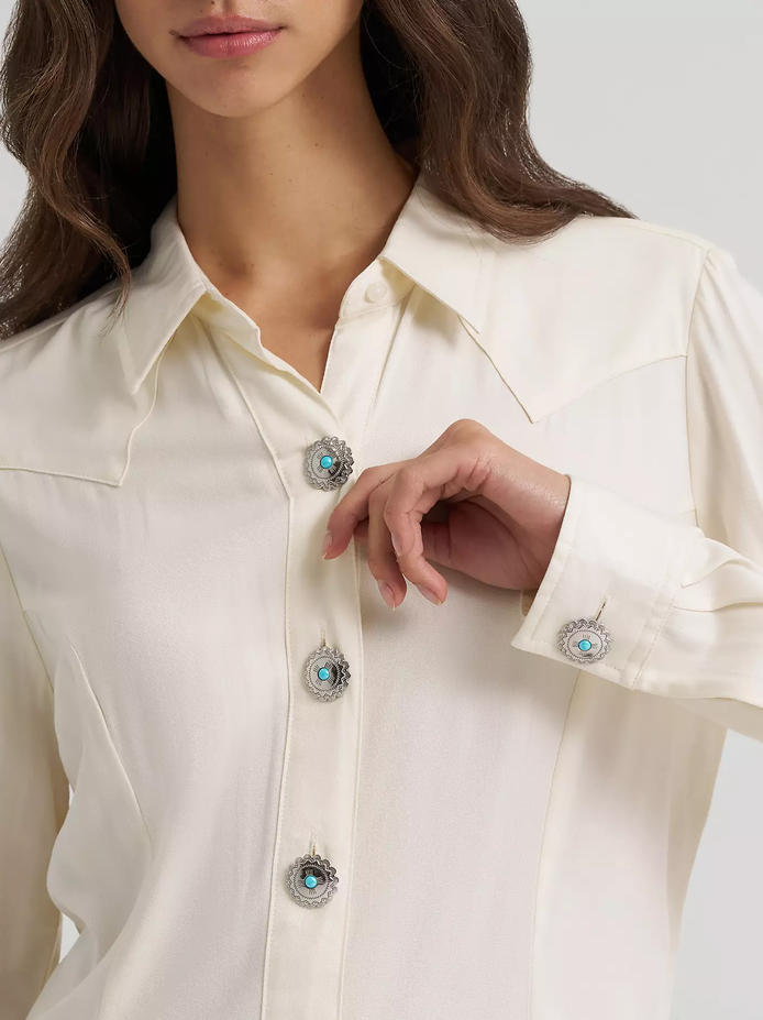 Punchy Western Button Shirt White