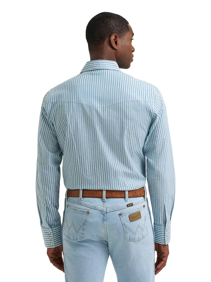 Wrinkle Resist Blue Stripe Shirt