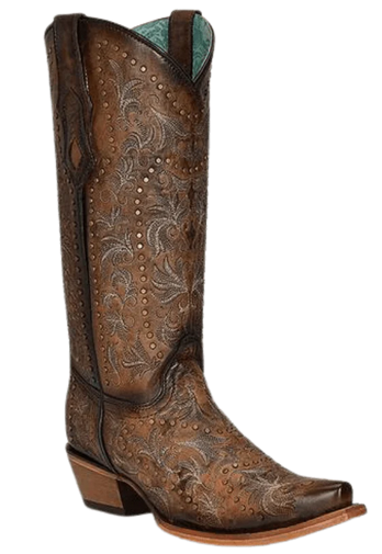 Screenshot 2024-08-06 at 16-46-21 Corral Women's Maple Brown Embroidery & Studs Snip Toe Western Boots C - Russell's Western Wear Inc
